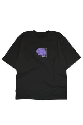 Brain Damage Yazılı Beyin Tasarım Baskılı Oversize Unisex Siyah T-Shirt - 3