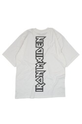 Iron Maiden Yazılı Tasarım Baskılı Oversize Unisex Beyaz T-Shirt - 1