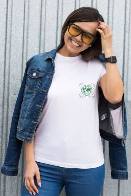 Save The Planet Yazılı Dünya Tasarım Baskılı Oversize Unisex Beyaz T-Shirt - 3