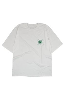 Save The Planet Yazılı Dünya Tasarım Baskılı Oversize Unisex Beyaz T-Shirt - 4